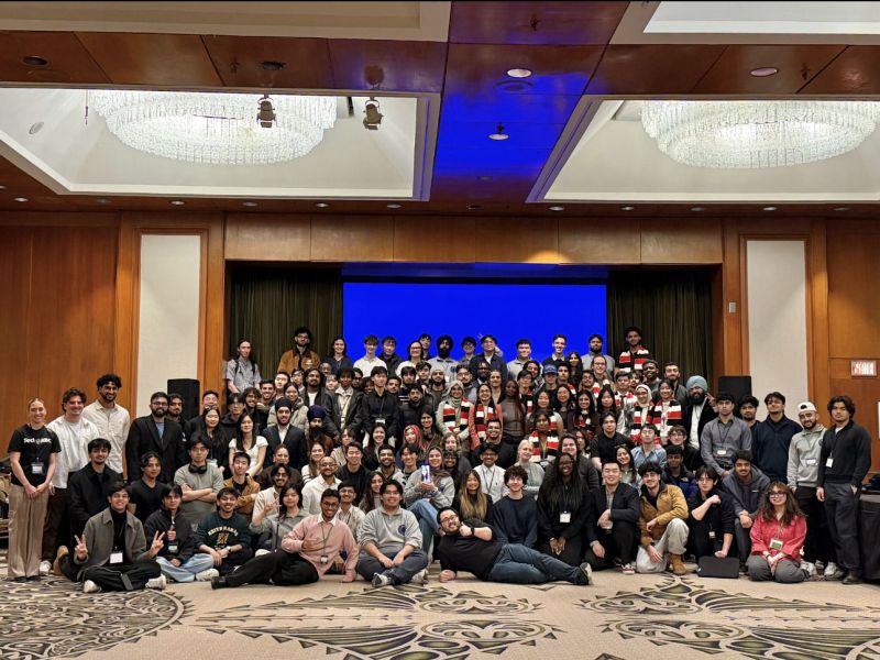 CUSEC: delegates from universities across Canada on stage for a group photo
